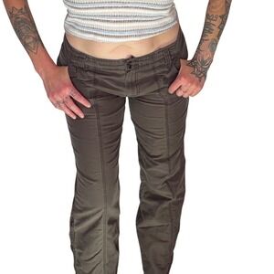 Vintage Y2K Joe Fresh Cargo Pants Utility‎ Seam Detail Brown Gorpcore Grunge  10